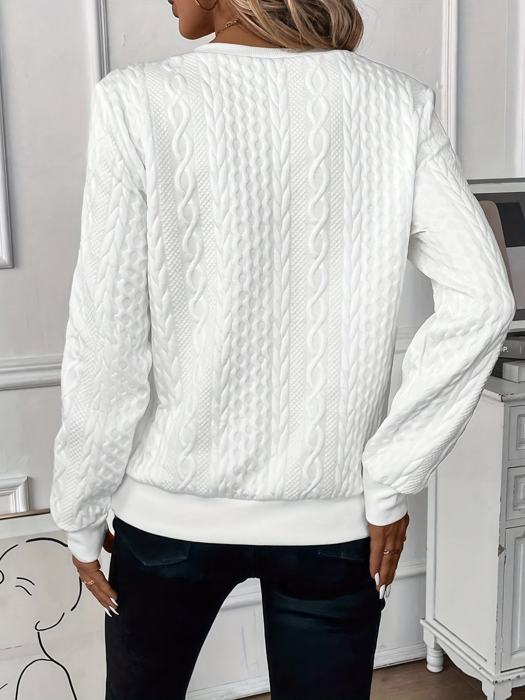 Charlyn™ - Elegant Zipper V-Neck Long Sleeve Sweatshirt