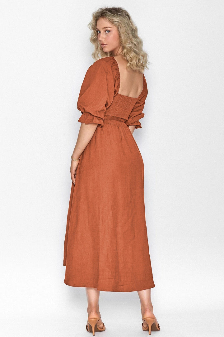 Bettina™ - Elegant Lantern Sleeve Dress