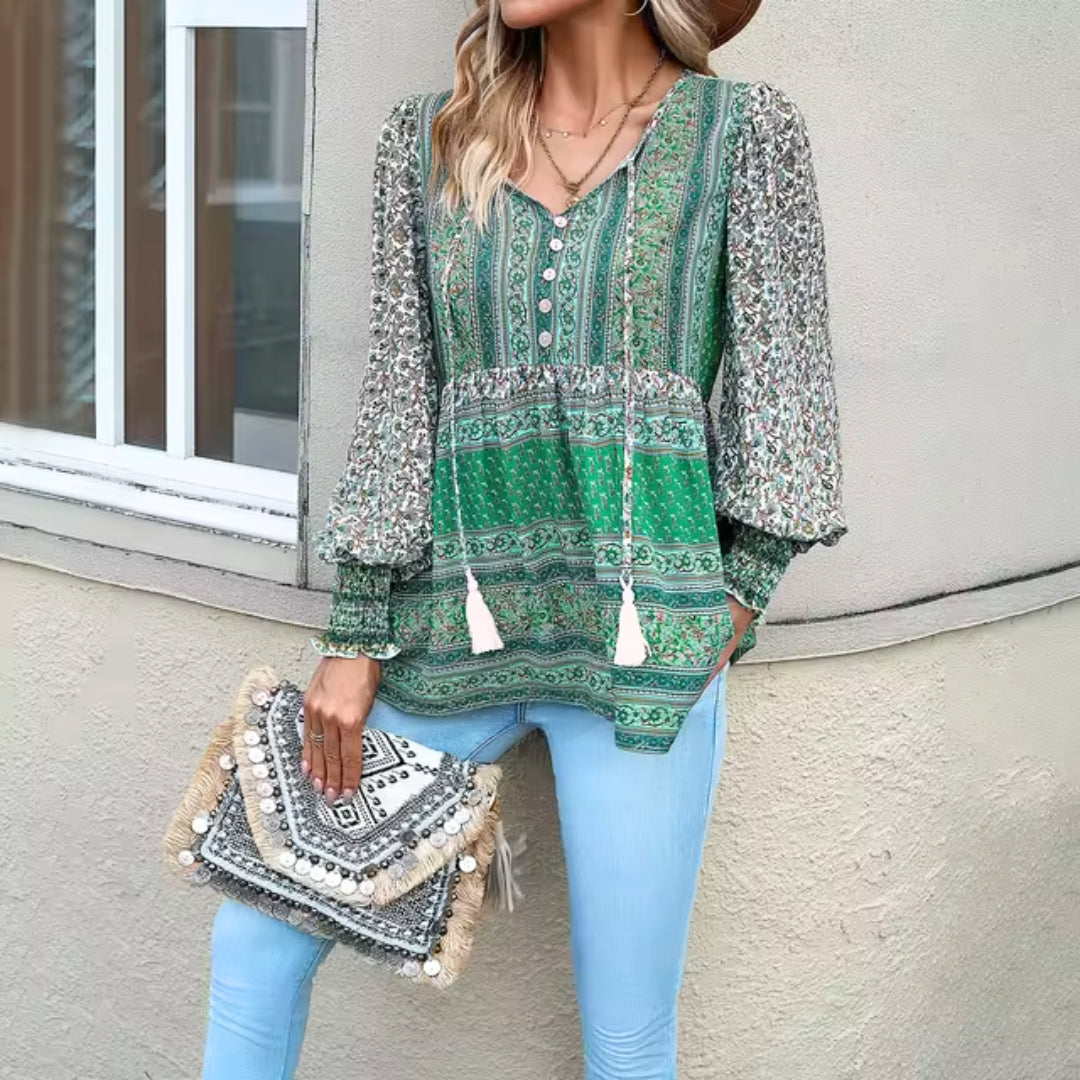 Thessa™ - Women's Fashion Bohemian Long Sleeved Blouse