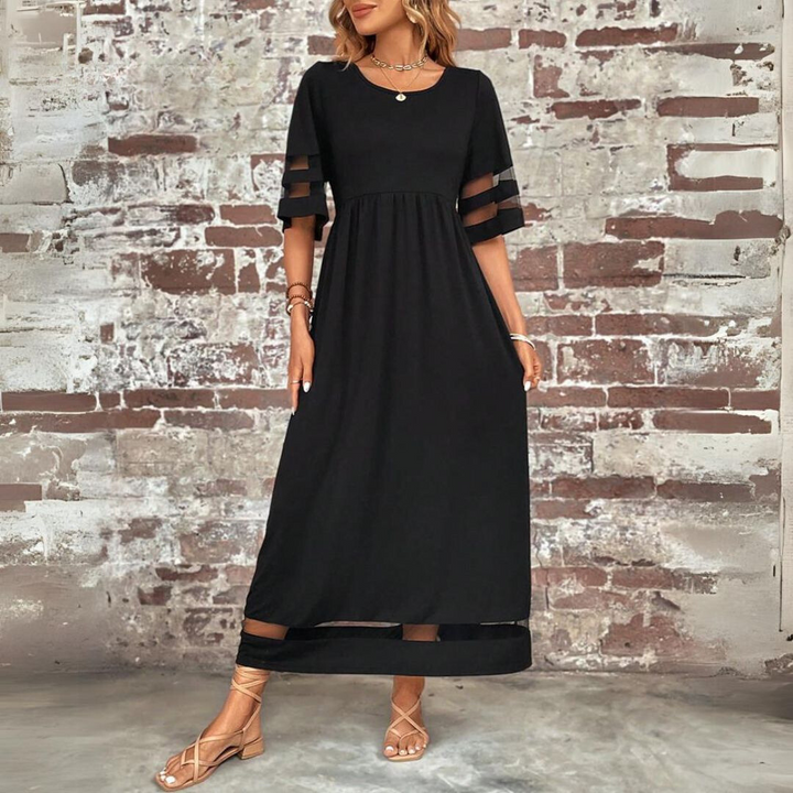 Gail™ - Elegant Round-Neck Long Dress