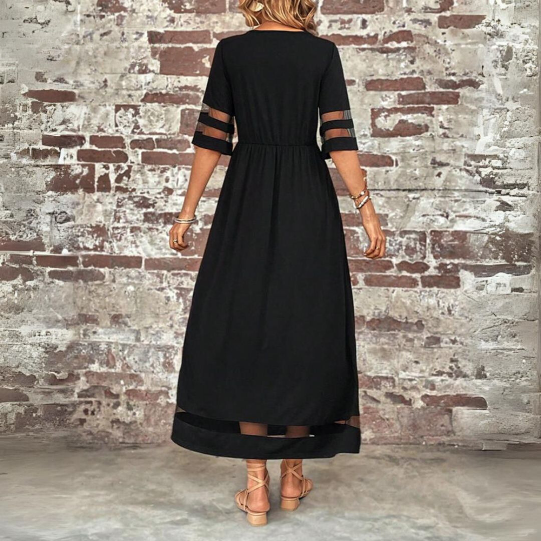 Gail™ - Elegant Round-Neck Long Dress