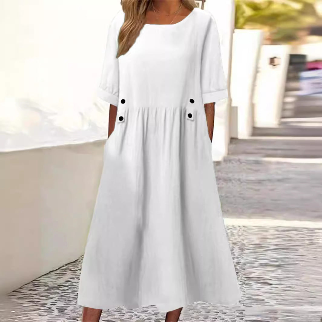 Velma™ - Cotton Linen Dress