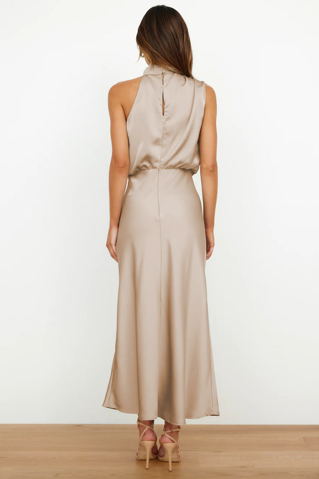 Shanie™ - Elegant Long Satin Dress