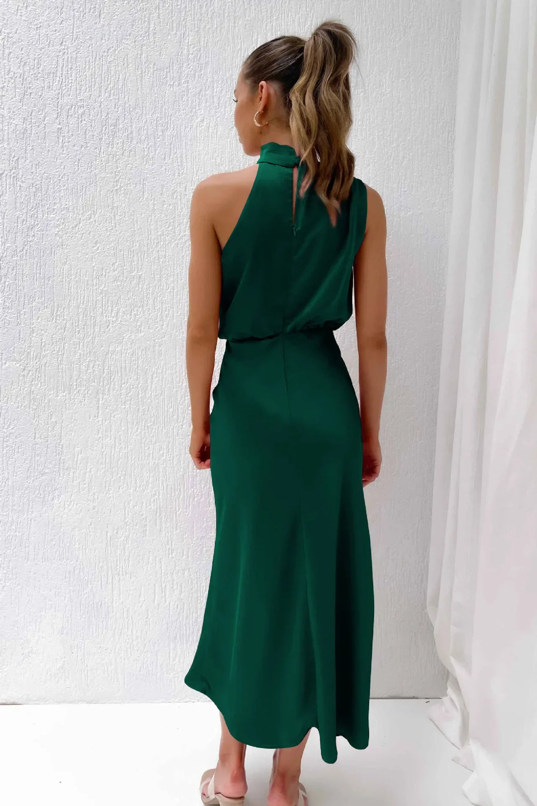 Shanie™ - Elegant Long Satin Dress