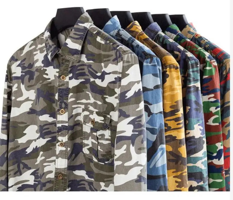 Andres™ - Camouflage Long Sleeve Cargo Shirt For Men