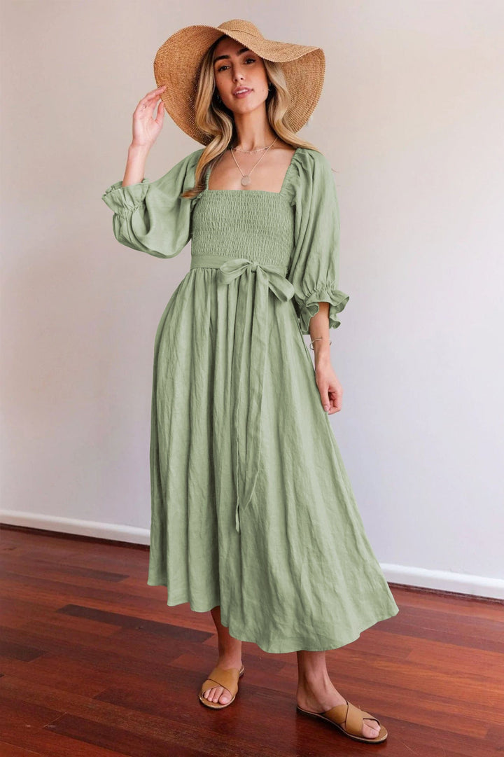 Bettina™ - Elegant Lantern Sleeve Dress