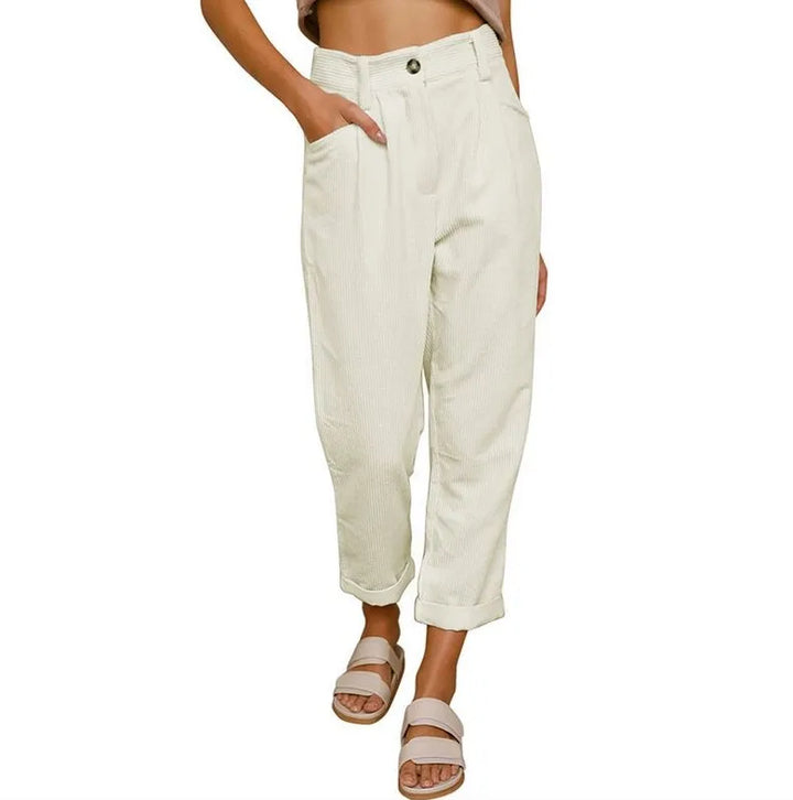 Elizia™ - Retro High-Waisted Corduroy Pants