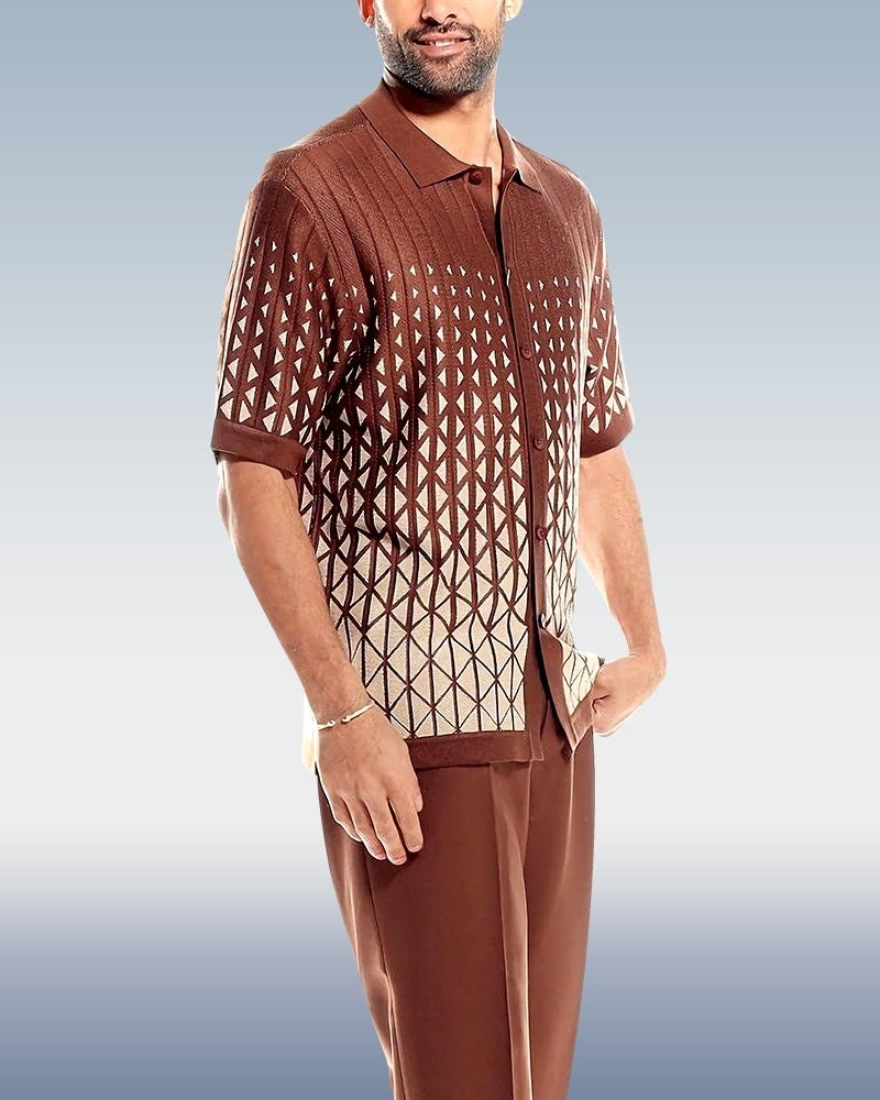 Morris™ - Men's Two-Piece Set: Short-Sleeved Shirt and Suit Pants