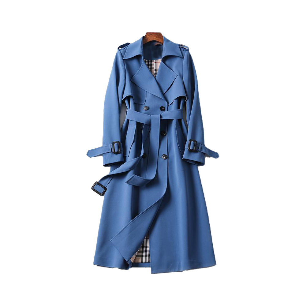 Estela™-| Ladies Trench Coat with Double Button Placket