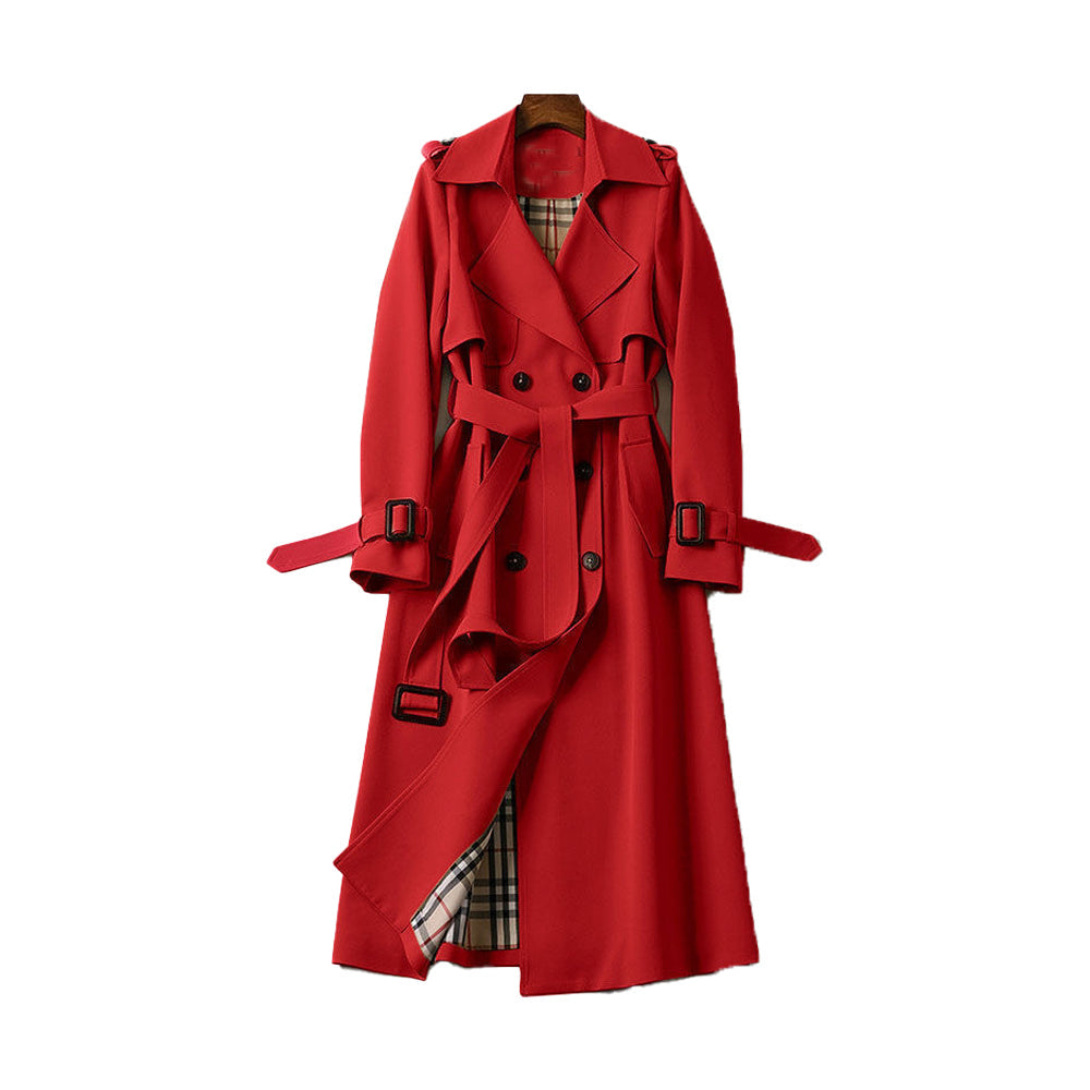 Estela™-| Ladies Trench Coat with Double Button Placket